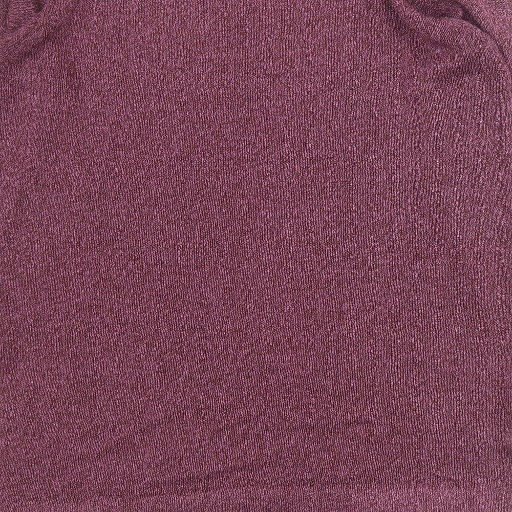 Damart Womens Purple Crew Neck Acrylic Pullover Jumper Size 14