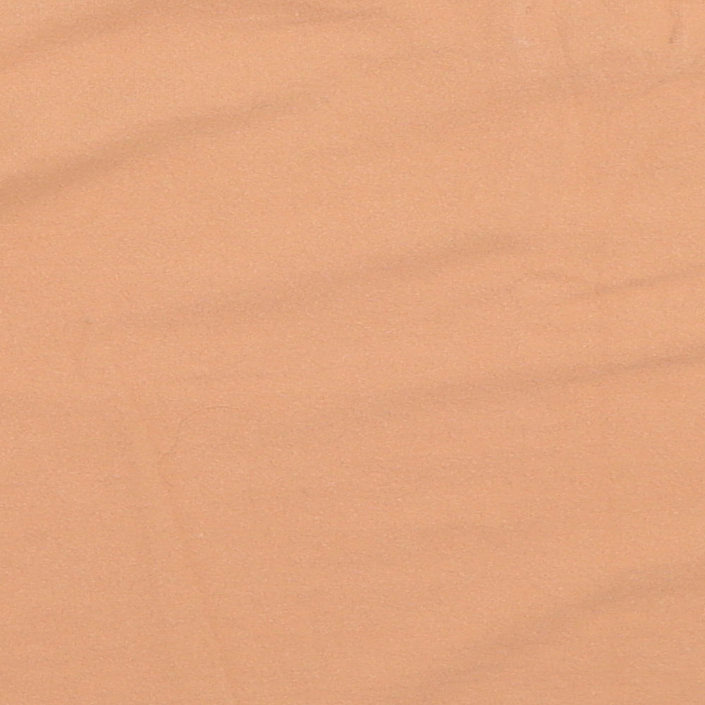 Topshop Womens Orange Cotton Cropped T-Shirt Size 6 Crew Neck