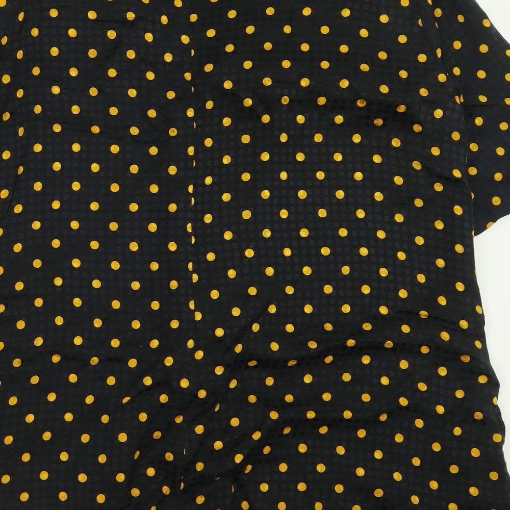 Anne Klein Womens Black Polka Dot Jacket Blazer Size S Button