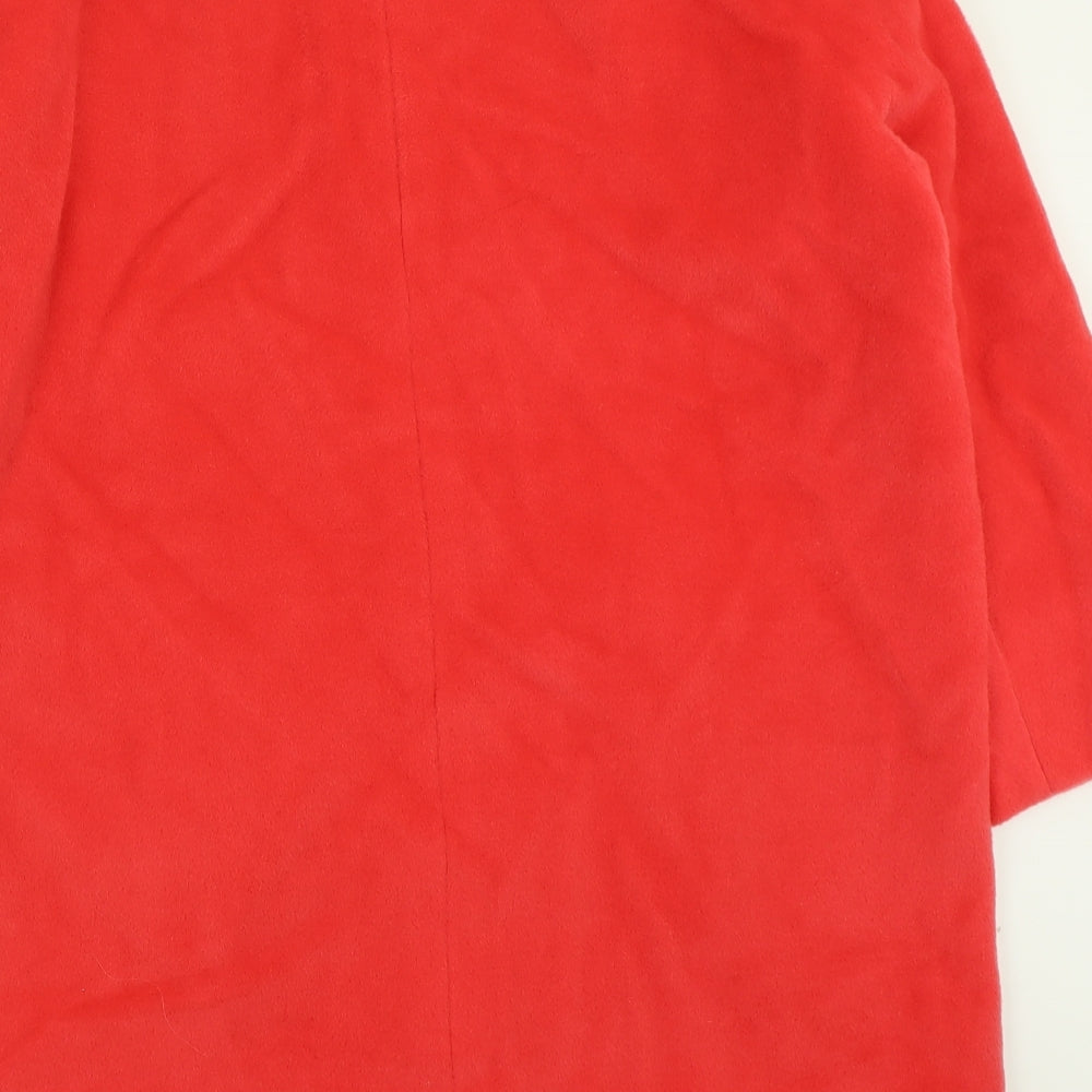 Synonyme Womens Red Overcoat Coat Size 14 Button