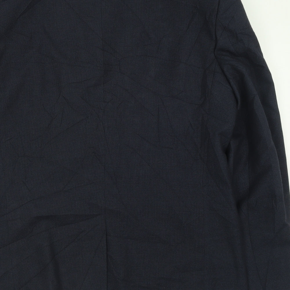 NEXT Mens Blue Polyester Jacket Suit Jacket Size 40