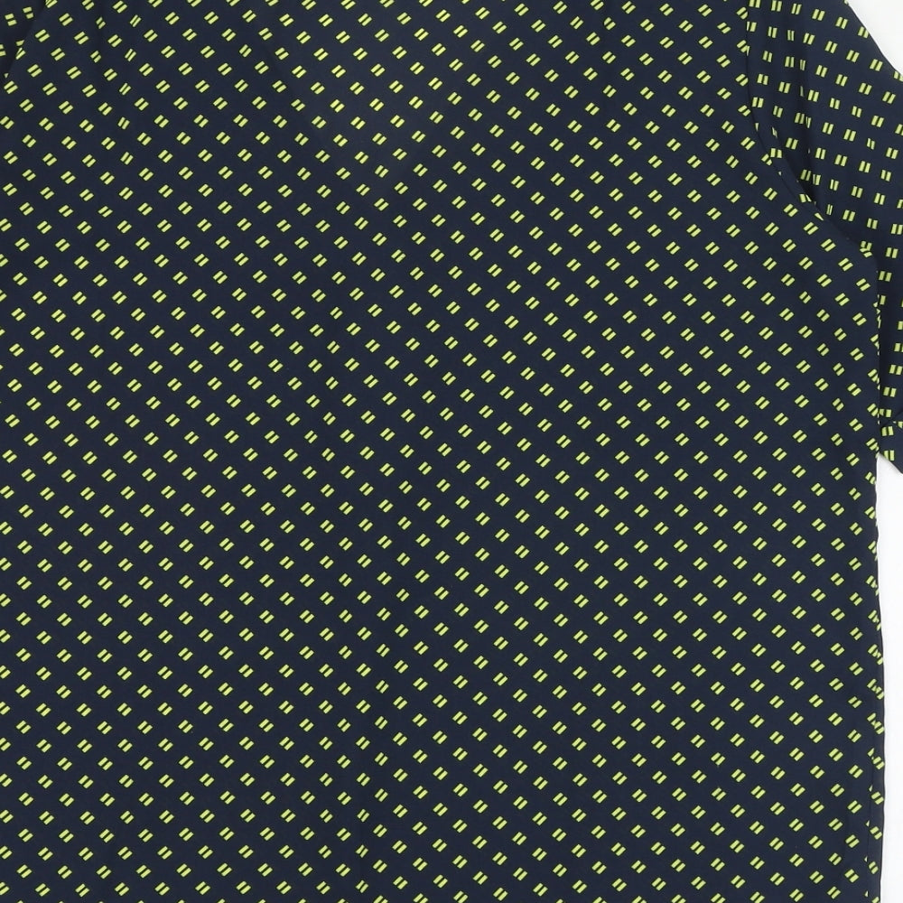 JACOUELINE de YONG Womens Black Geometric Polyester Basic Blouse Size 10 V-Neck