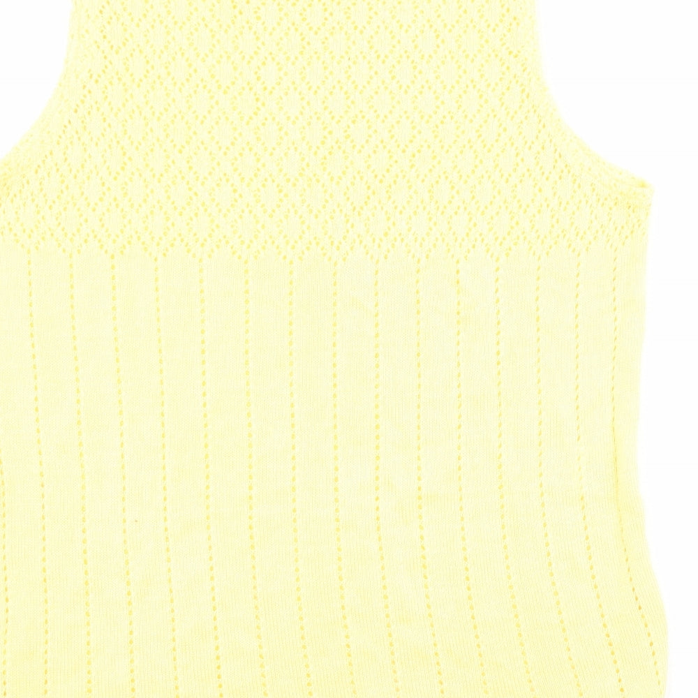 Daxon Womens Yellow Acrylic Tank Size 18 Round Neck