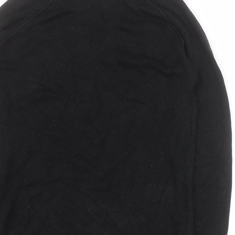 Matalan Womens Black Round Neck Acrylic Pullover Jumper Size 12