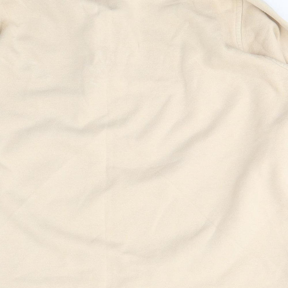 EWM Womens Beige Cotton Pullover Sweatshirt Size 14 Pullover
