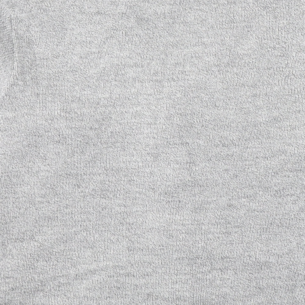 Florida Womens Grey V-Neck Acrylic Cardigan Jumper Size S