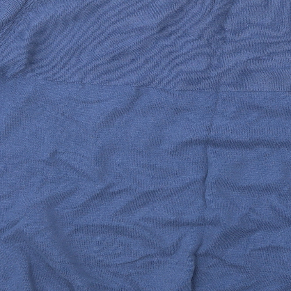 Studio Mens Blue Crew Neck Cotton Pullover Jumper Size L