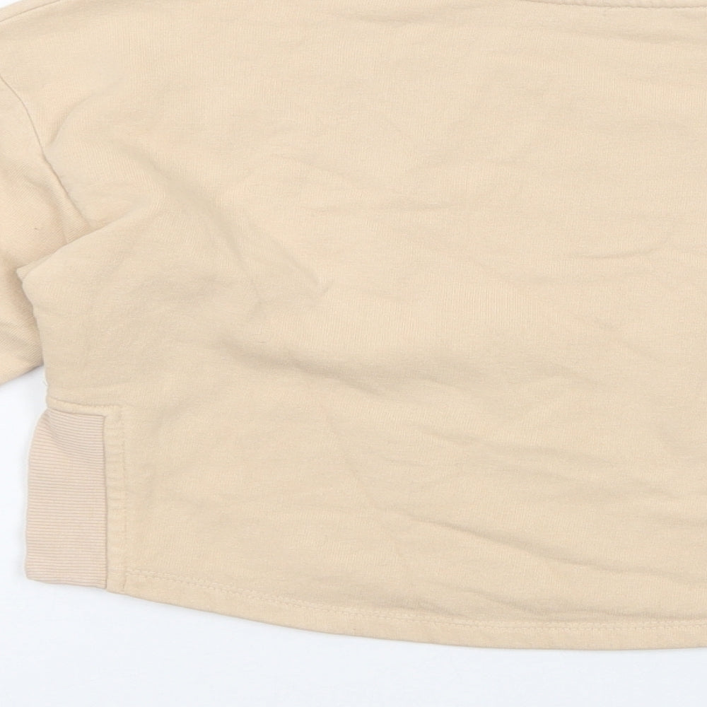 Primark Girls Beige Cotton Pullover Sweatshirt Size 10-11 Years Pullover - Good Vibes