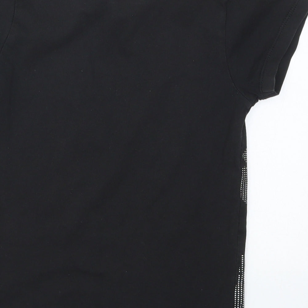 Matalan Boys Black Cotton Basic T-Shirt Size 7 Years Crew Neck Pullover - NYC