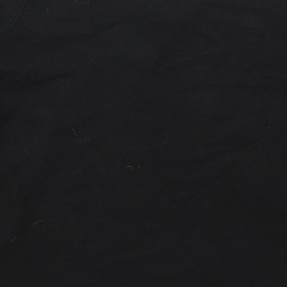 Marks & Spencer Womens Black V-Neck Acrylic Pullover Jumper Size 10