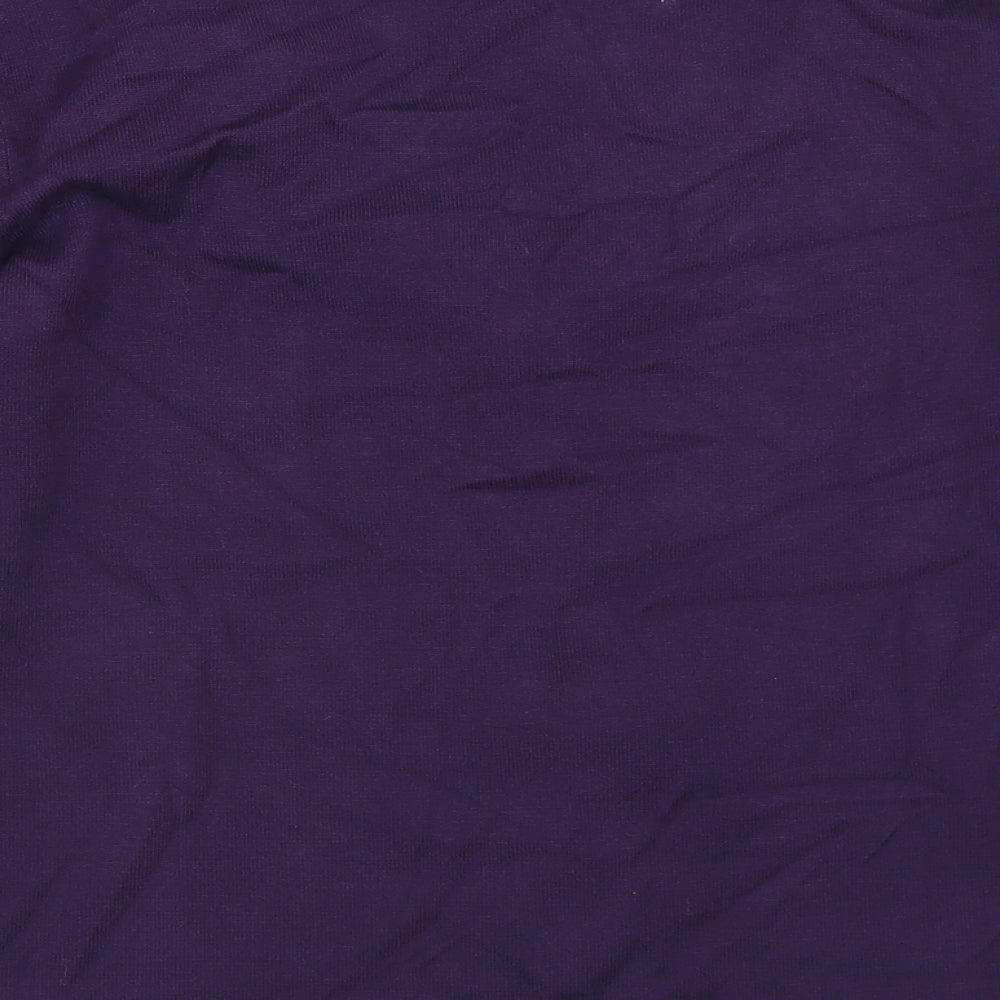Just Elegance Womens Purple Scoop Neck Viscose Pullover Jumper Size L