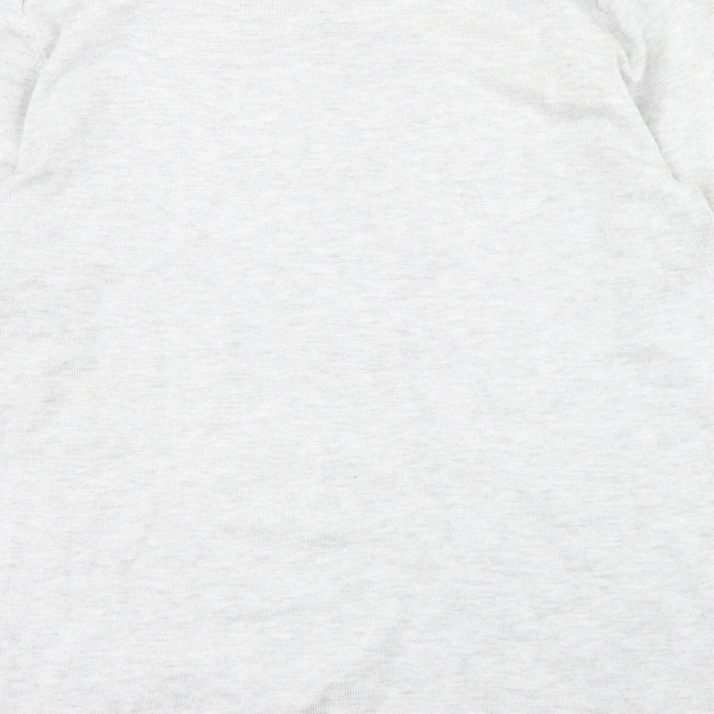 Tatown Womens Grey Viscose Basic T-Shirt Size S Round Neck