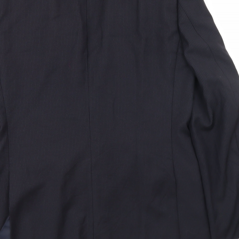 NEXT Mens Blue Striped Wool Jacket Blazer Size 38