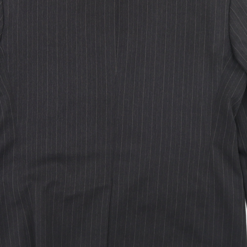 Taylor & Wright Mens Grey Striped Polyester Jacket Blazer Size 44