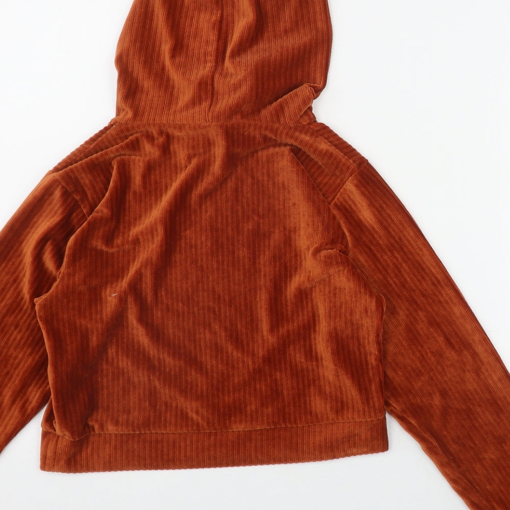Candy Couture Girls Orange Polyester Pullover Hoodie Size 11 Years Pullover
