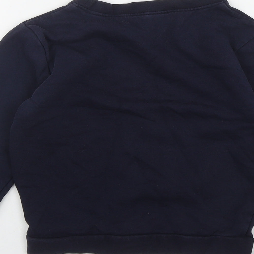 George Boys Blue Cotton Pullover Sweatshirt Size 4-5 Years Pullover