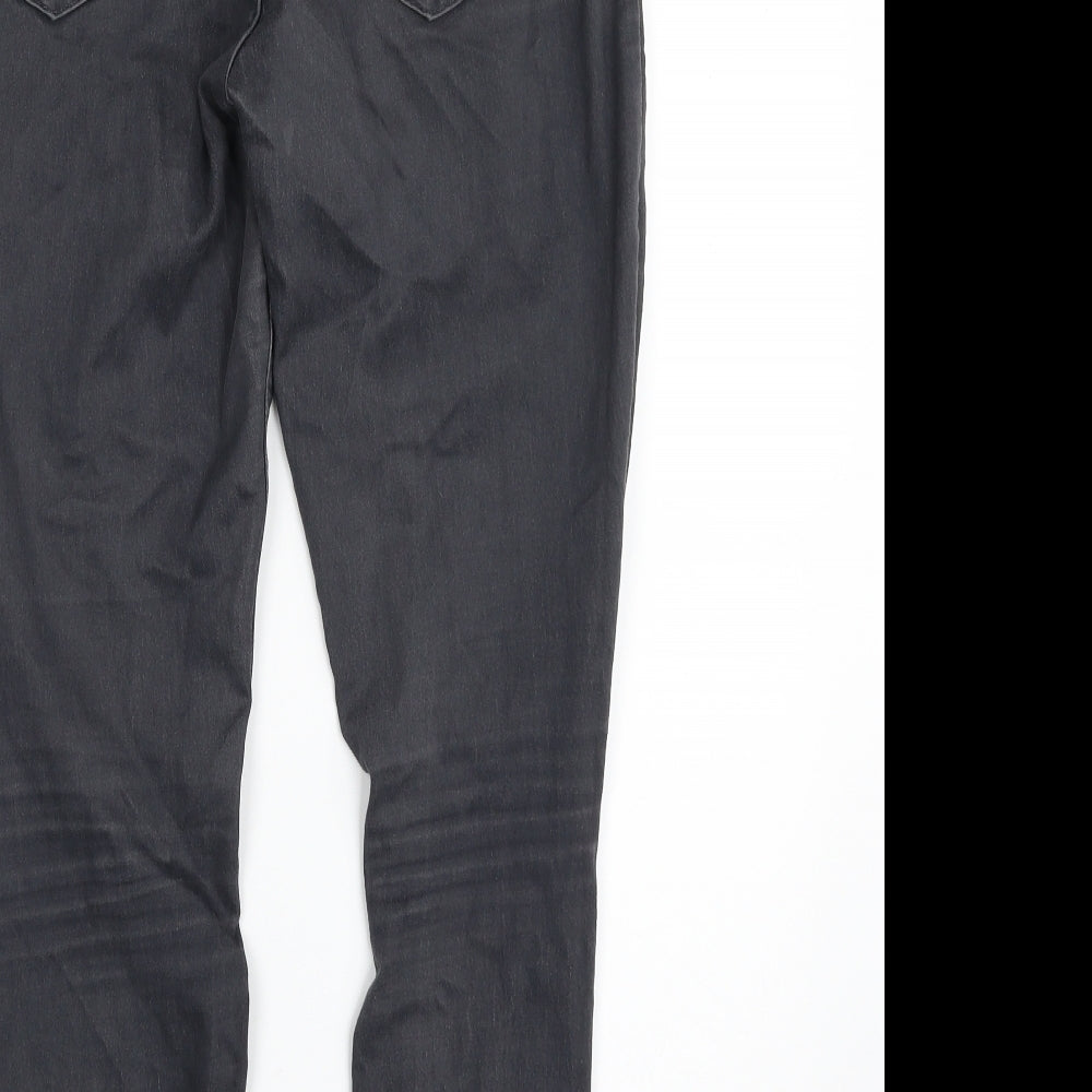 Marks & Spencer Womens Grey Cotton Jegging Jeans Size 10 L27 in Slim Zip