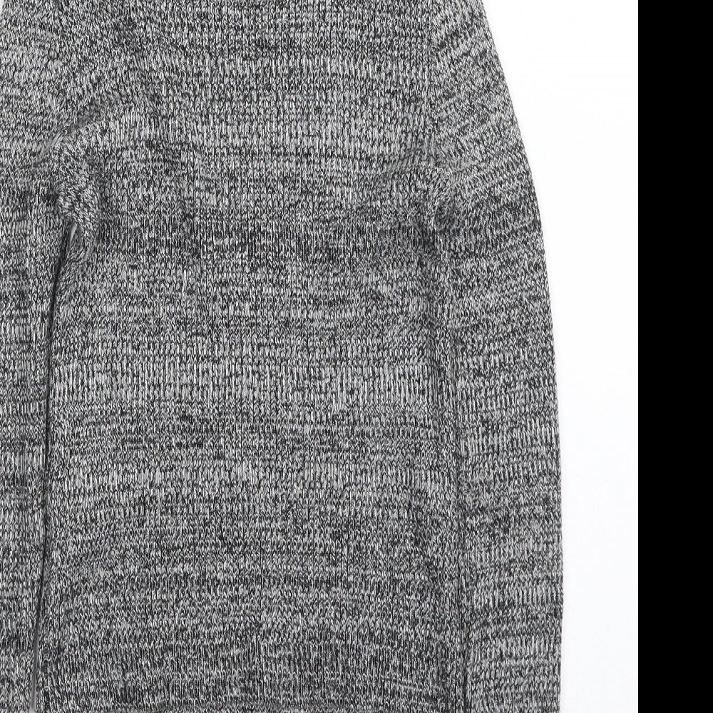 New Look Girls Grey Crew Neck Acrylic Pullover Jumper Size 12 Years Pullover