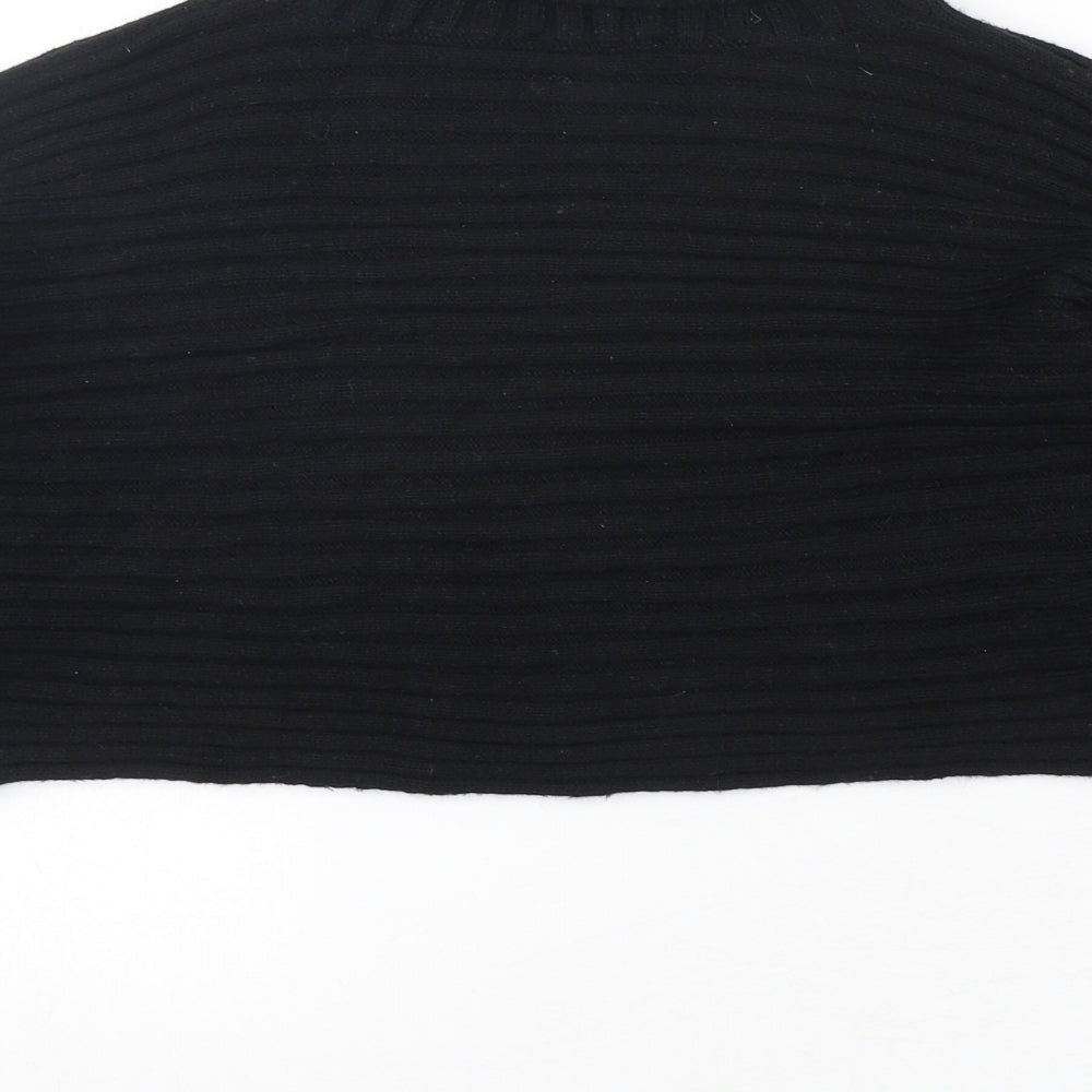 New Look Womens Black Roll Neck Acrylic Pullover Jumper Size S