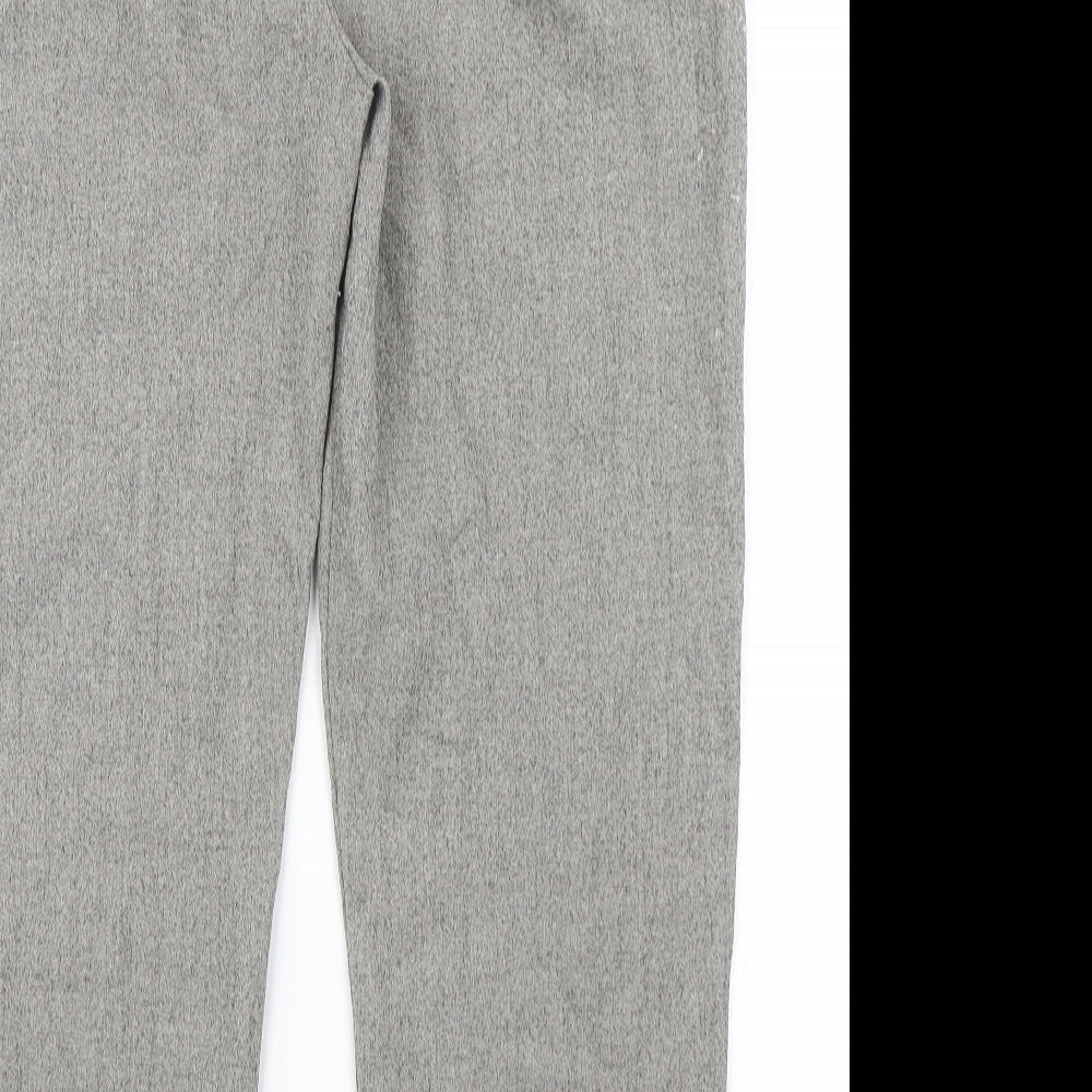 Emma Collction Womens Grey Polyester Trousers Size 16 L27 in Regular