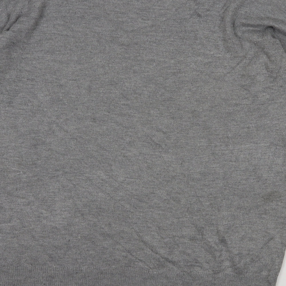 Primark Womens Grey Round Neck Viscose Pullover Jumper Size 12