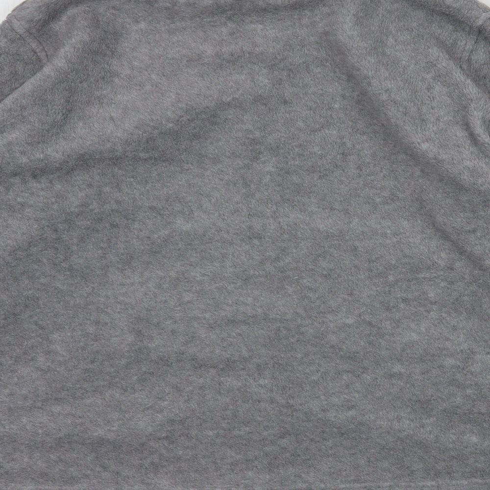 Isle Womens Grey 100% Polyester Full Zip Sweatshirt Size L Zip