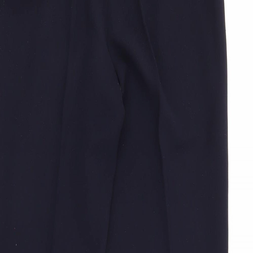 Punt Roma Womens Blue Polyester Trousers Size 12 L27 in Regular Button