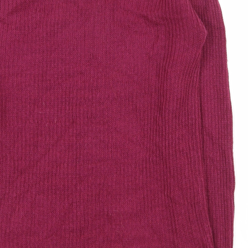 Peacocks Womens Purple Crew Neck Acrylic Pullover Jumper Size S