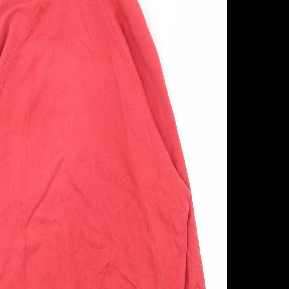 Goerge Mens Red Cotton Pullover Hoodie Size M