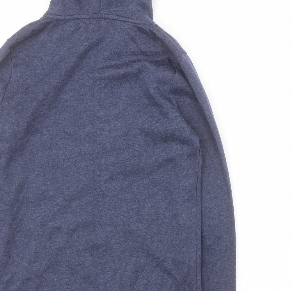 Matalan Womens Blue Polyester Full Zip Hoodie Size S Zip