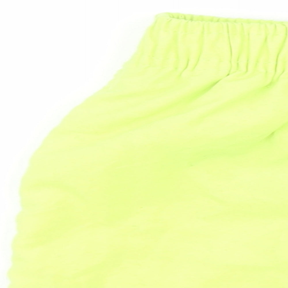 Dunnes Baby Yellow 100% Polyester Cropped Trousers Size 9-12 Months Drawstring - Swim short