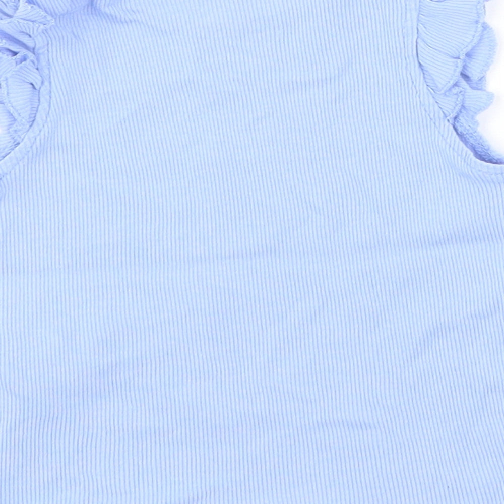 Primark Baby Blue 100% Cotton Basic Tank Size 9-12 Months Round Neck Pullover