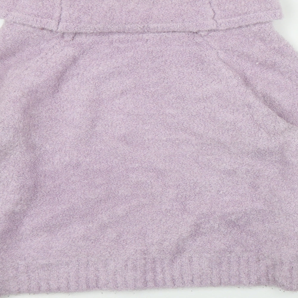 Primark Womens Purple Roll Neck Acrylic Pullover Jumper Size 6