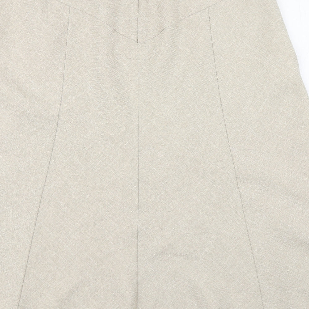 Saloos Womens Beige Polyester A-Line Skirt Size 12