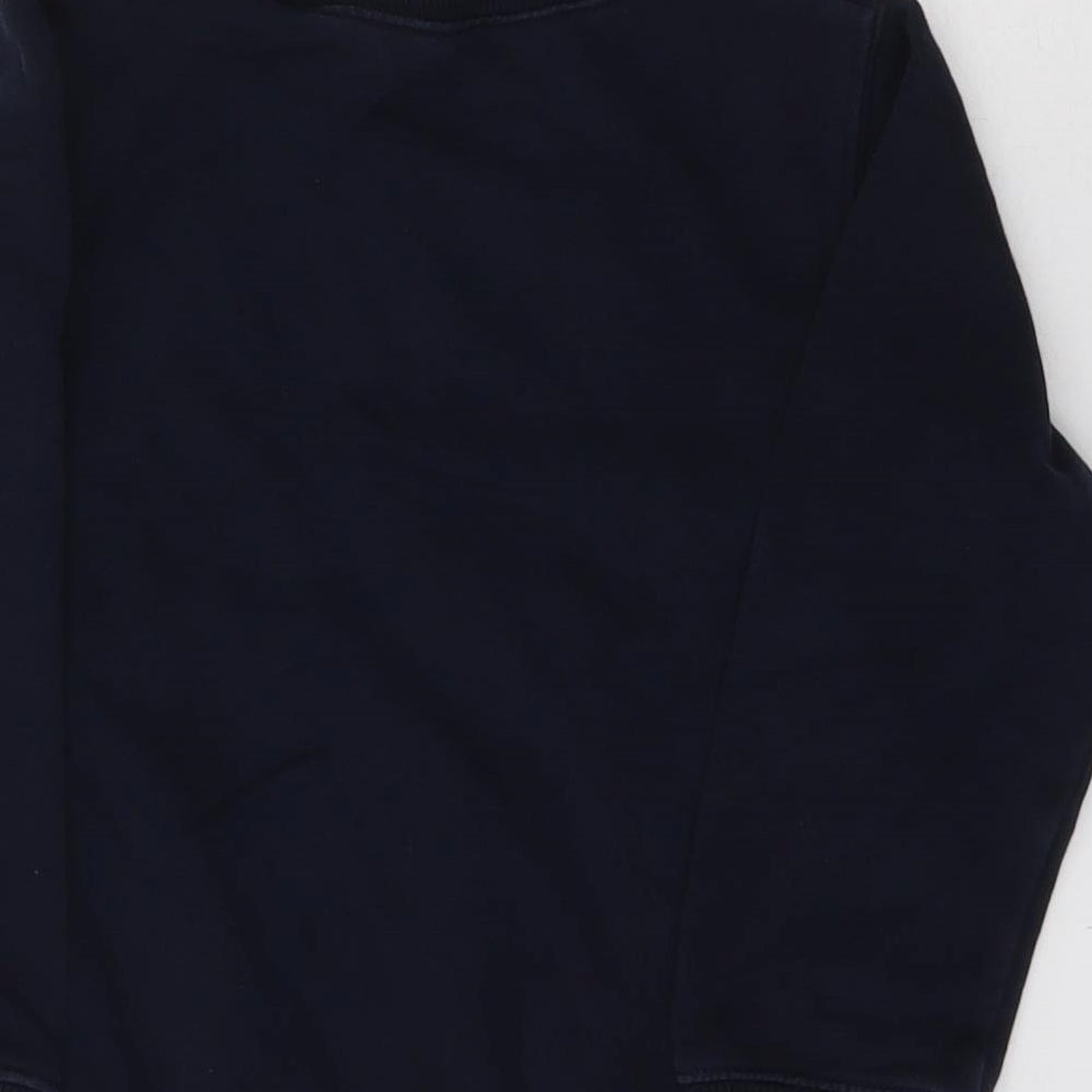 SCHOOLWEAR Boys Blue Cotton Pullover Sweatshirt Size 4 Years