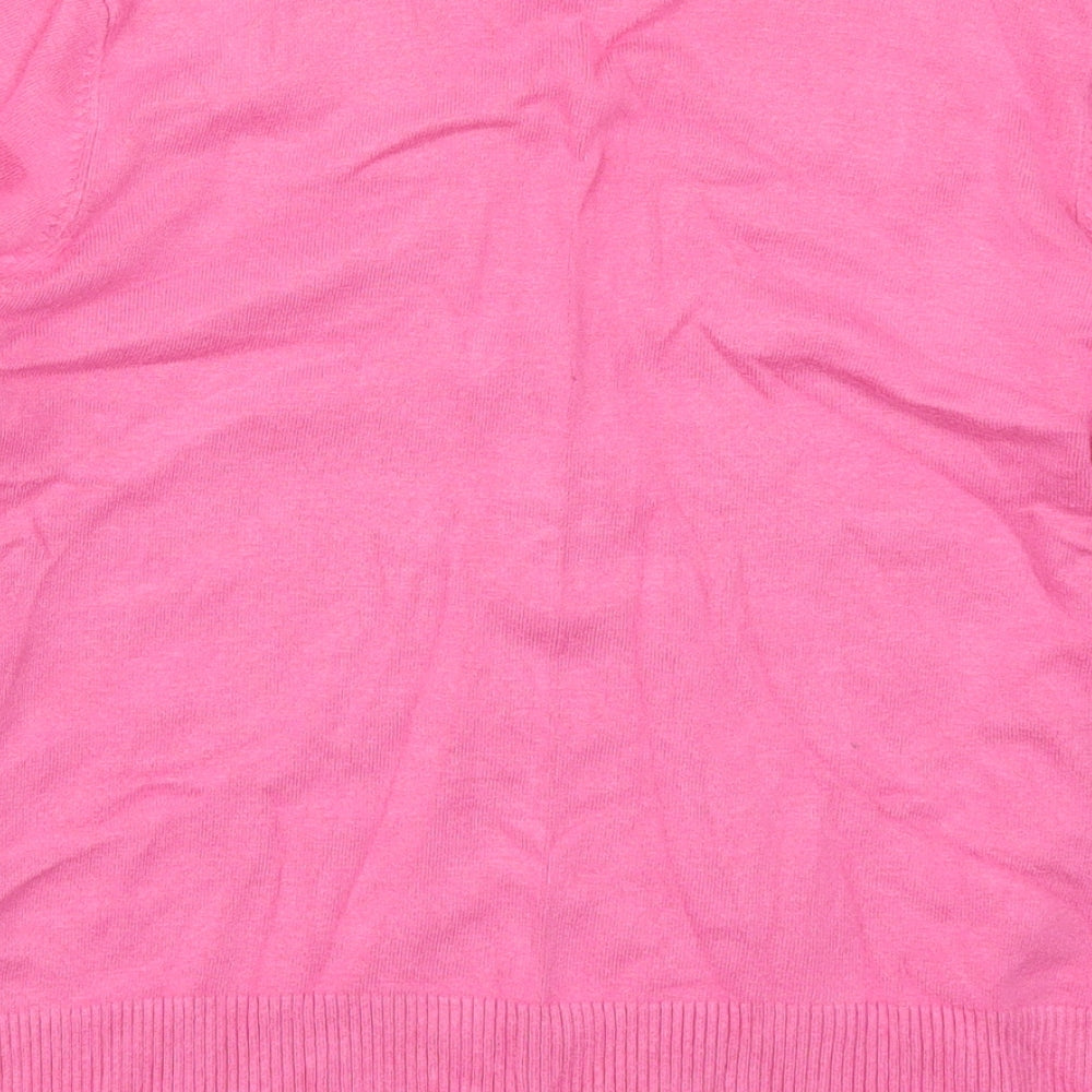 Spirit Womens Pink V-Neck Viscose Cardigan Jumper Size 12