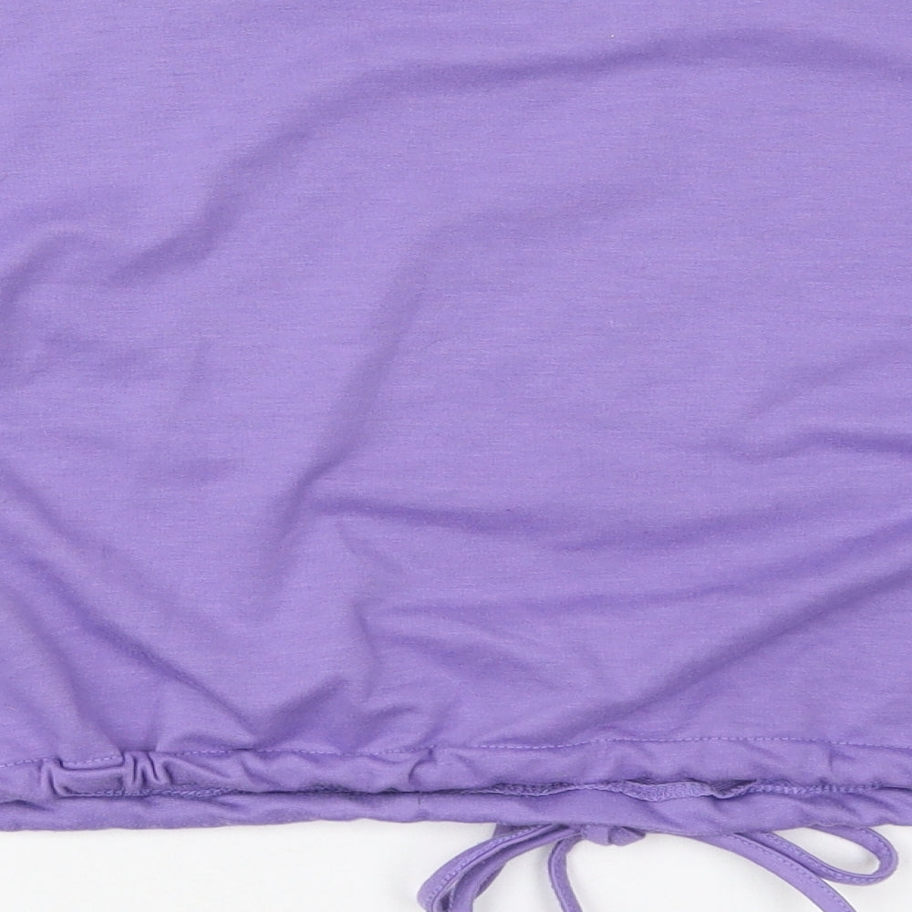 Zaful Womens Purple Cotton Pullover Sweatshirt Size 8 Pullover - Butterfly