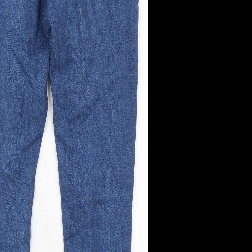 Dorothy Perkins Womens Blue Cotton Skinny Jeans Size 10 L25 in Regular Button