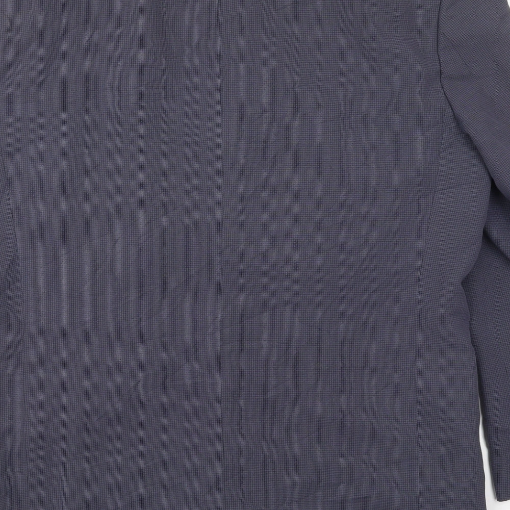 Ultimo Mens Blue Check Viscose Jacket Suit Jacket Size 40