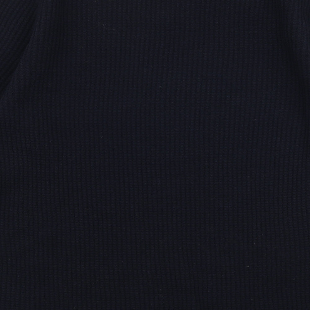 H&M Mens Blue Round Neck Acrylic Pullover Jumper Size L