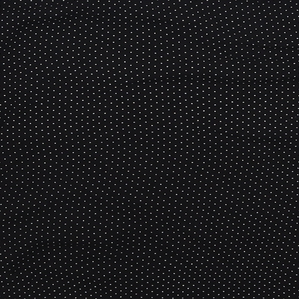 H&M Womens Black Polka Dot Viscose Basic Blouse Size 10 Round Neck