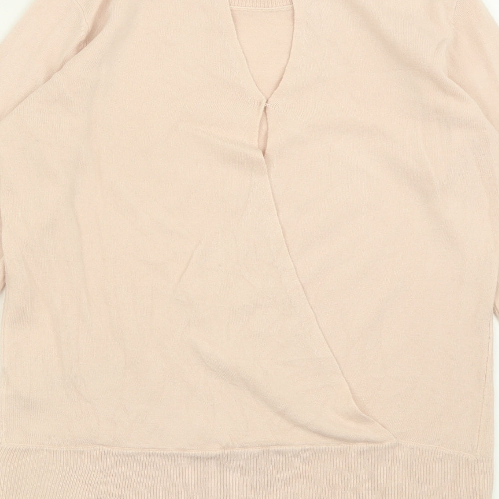 Dorothy Perkins Womens Pink Crew Neck Acrylic Pullover Jumper Size 10