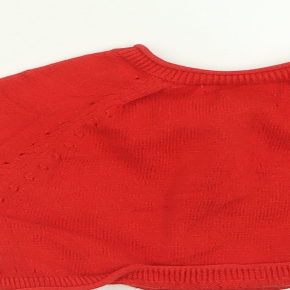 Gap Girls Red Cotton Cardigan Jumper Size 0-3 Months Button
