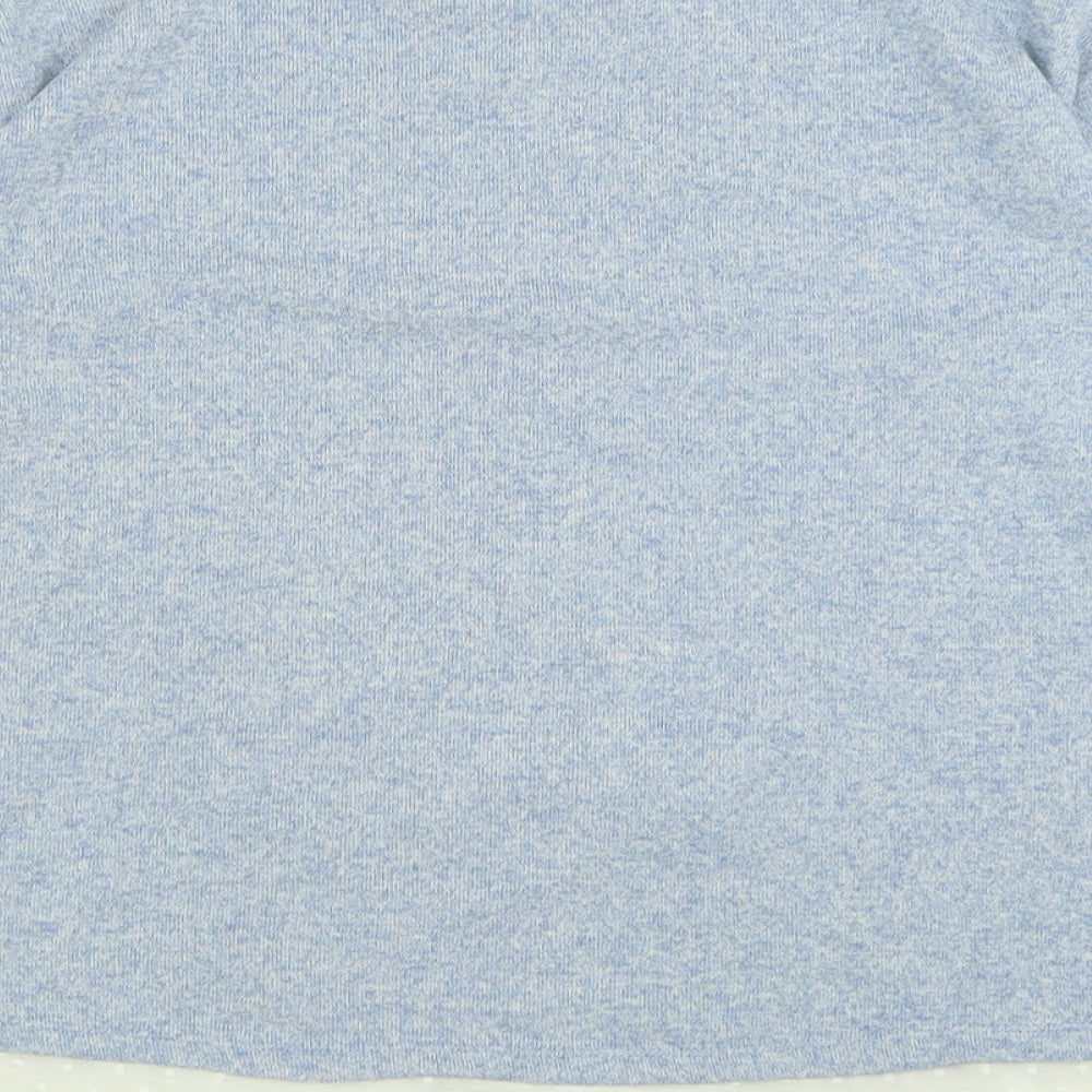 M&Co Womens Blue Crew Neck Polyester Pullover Jumper Size 12