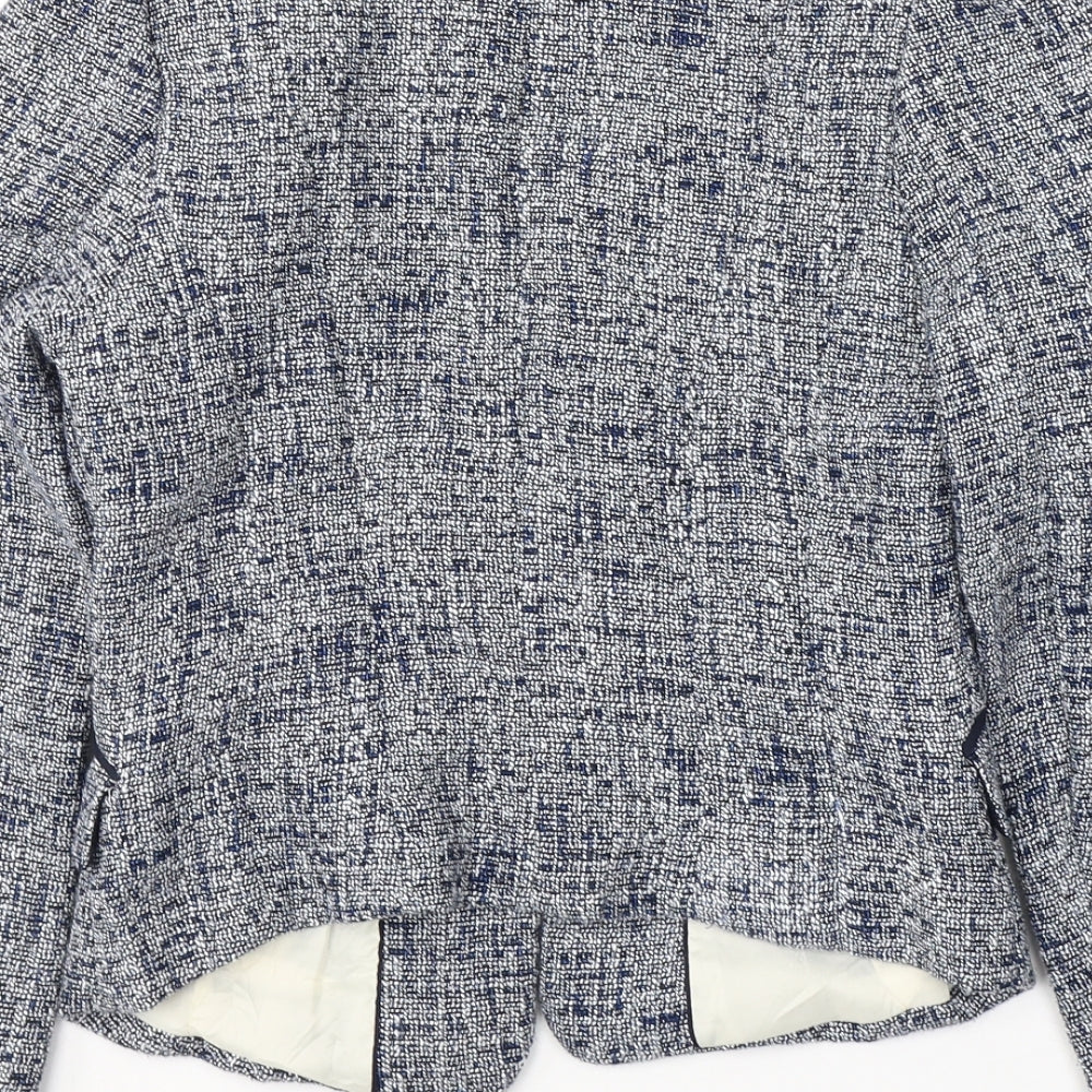 H&M Womens Blue Jacket Blazer Size 4