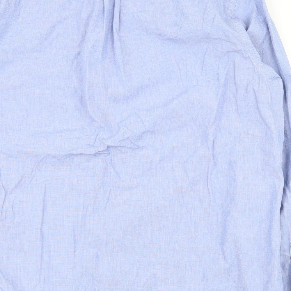 Label of Graded Goods Mens Blue Cotton Button-Up Size XL Collared Button