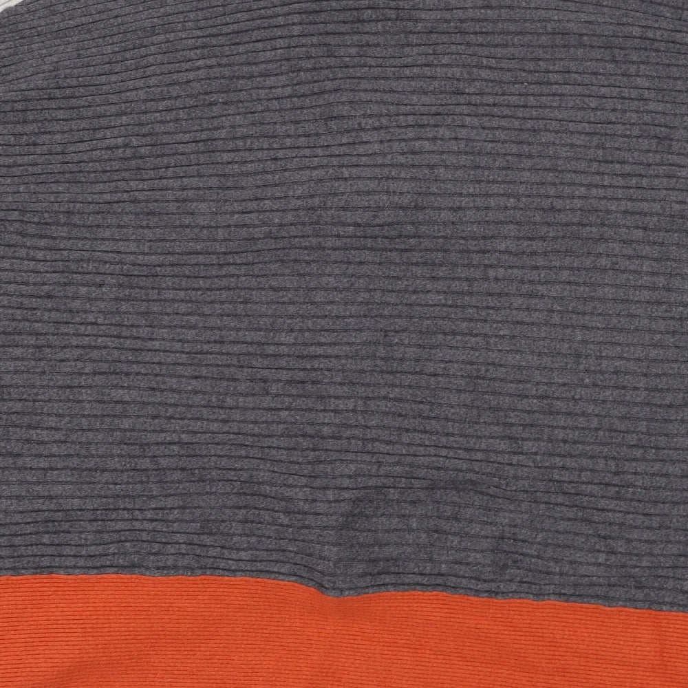 River Island Womens Grey V-Neck Viscose Pullover Jumper Size M