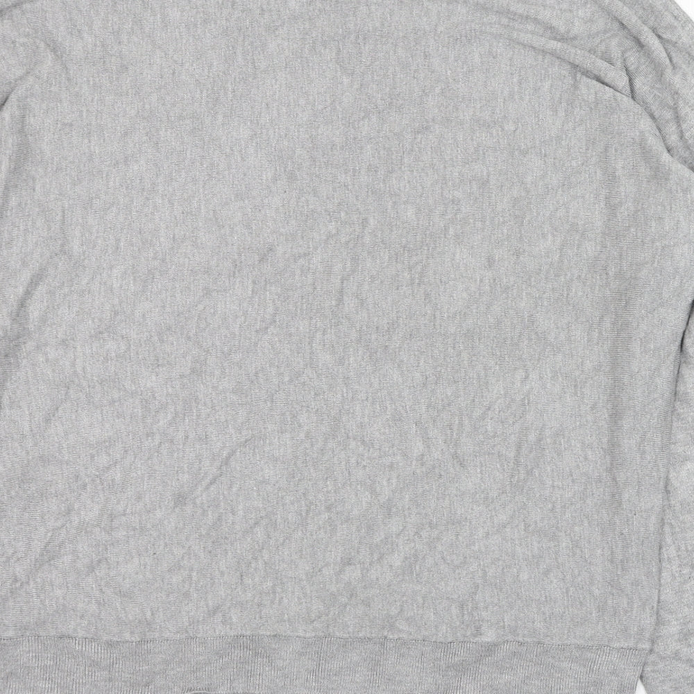 Noisy may Womens Grey Round Neck Viscose Pullover Jumper Size L
