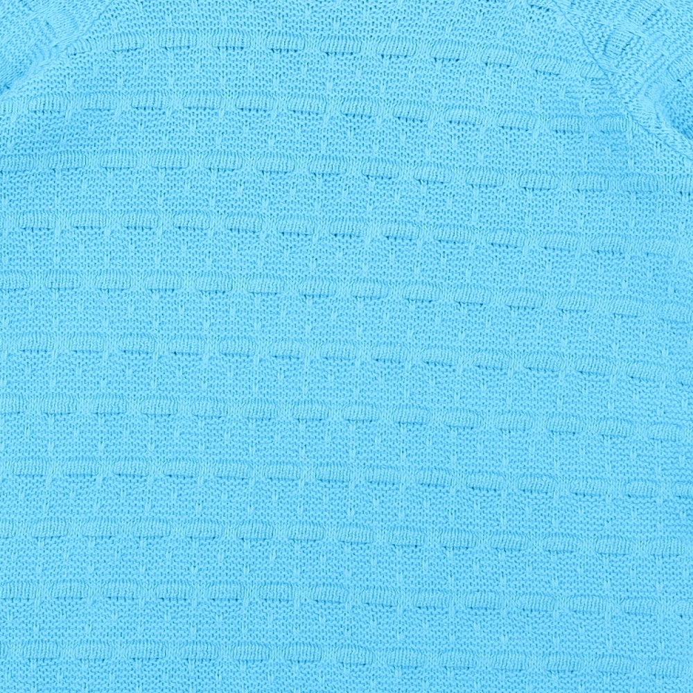 Ge5rard Womens Blue Round Neck Acrylic Pullover Jumper Size S