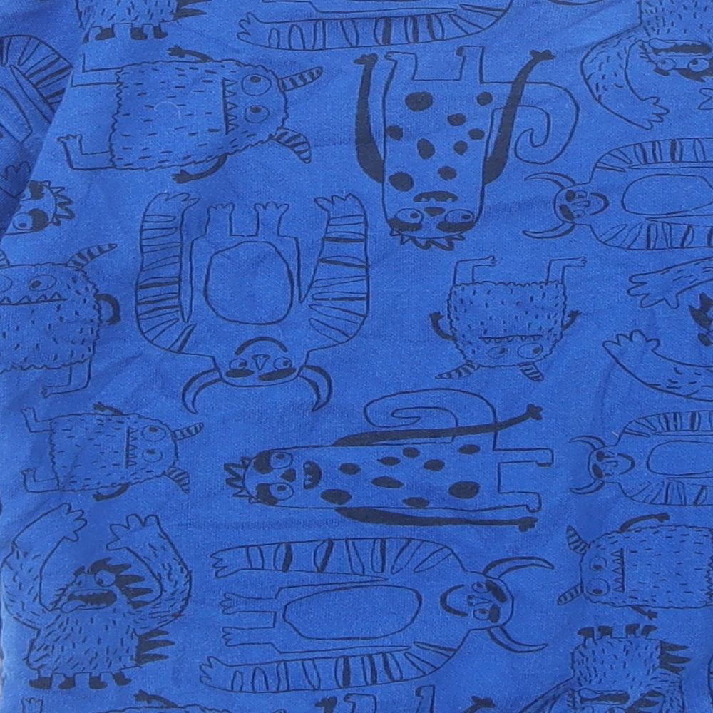 TU Boys Blue Geometric Cotton Pullover Sweatshirt Size 2-3 Years Pullover - Cute Monsters